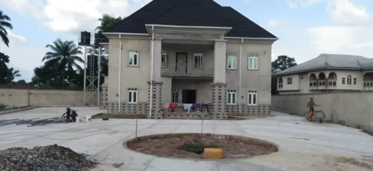 Front view of an Uncompleted building construction by Janepath Engineering